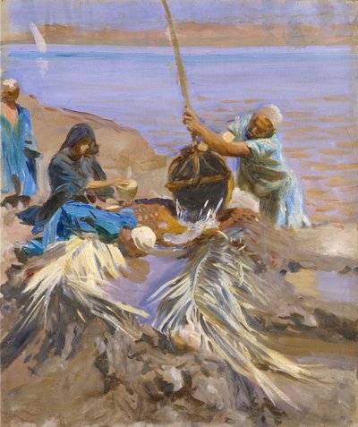 Egyptians Raising Water from the Nile by John Singer Sargent