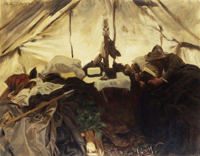 Inside a Tent in the Canadian Rockies, 1916 by John Singer Sargent