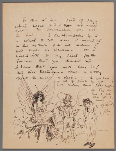Letter to Kathlene MacDonell by John Singer Sargent