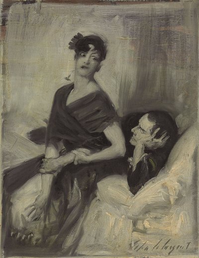 Man and Woman on a Bed, c.1880-1882 by John Singer Sargent