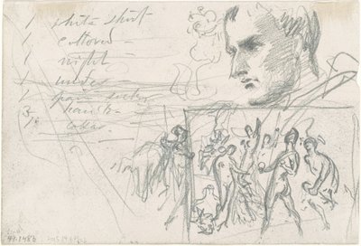 Napoleonic Head and Judgment of Paris by John Singer Sargent