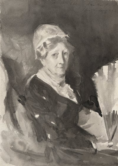 Portrait of Mrs. Frederick Mead with a Fan by John Singer Sargent