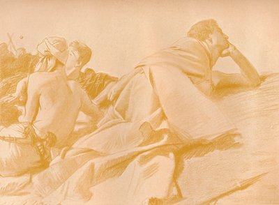 Reclining Figures David in Sauls Camp by John Singer Sargent