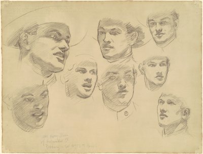Studies for Entering the War by John Singer Sargent