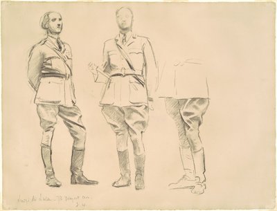 Studies for General Officers of World War I by John Singer Sargent