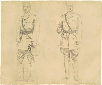 Studies of Generals Plumer and Haig for General Officers of World War I, 1920-1922 by John Singer Sargent