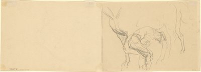Study for "Shoeing Calvary Horses at the Front" (verso) by John Singer Sargent