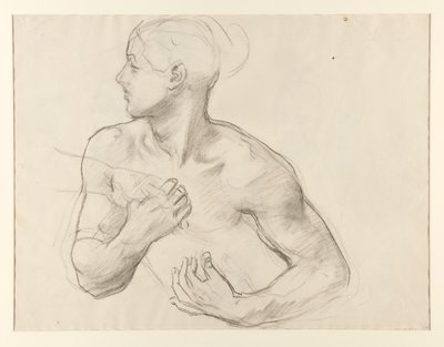 Study of Clytemnestra for Orestes Pursued by the Furies, Mural, Stairway, Museum of Fine Arts, Boston by John Singer Sargent