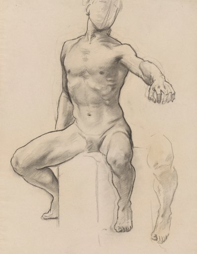 Study of Perseus for Perseus on Pegasus Slaying Medusa, mural, Stairway, Museum of Fine Arts, Boston by John Singer Sargent