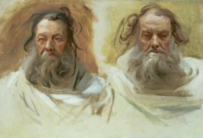 Study of Two Heads: The Prophets, c.1892 by John Singer Sargent