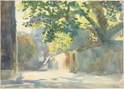 Sunlit Wall Under a Tree by John Singer Sargent