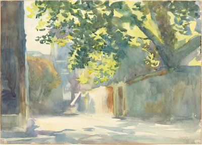 Sunlit Wall Under a Tree, c. 1913 by John Singer Sargent