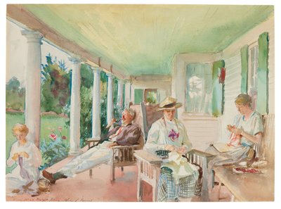 The Piazza; On the Verandah, c.1921-22 by John Singer Sargent