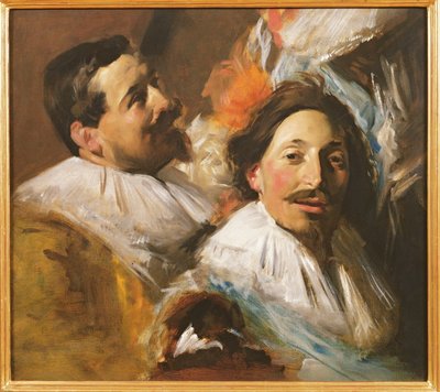 Two Heads from the Banquet of the Officers by John Singer Sargent