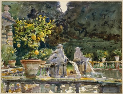 Villa di Marlia, Lucca: A Fountain by John Singer Sargent
