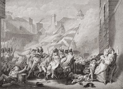 The Death of Major Peirson at St. Helier, Retaking Jersey from the French, 8 January 1781, from 