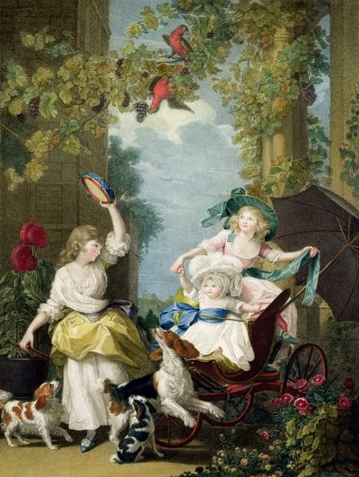 Their Royal Highnesses the Princesses Mary (1776-1857), Sophia (1777-1848) and Amelia (1783-1810), engraved by Francesco Bartolozzi, pub. by the artist, 1792 by John Singleton Copley
