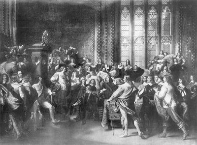 Charles I (1600-49) attempting to arrest five Members of Parliament, published by Walter Rowlands, 1888 by John Singleton Copley
