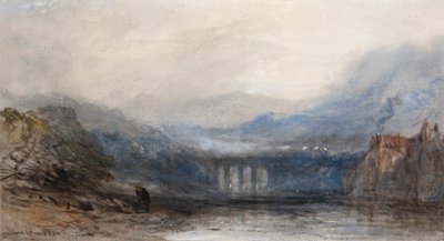 Rain, Steam, and Speed; The Railway Viaduct by John Skinner Prout