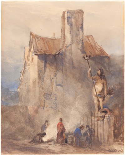 The Bristol Riots: The Burning in the Street by John Skinner Prout