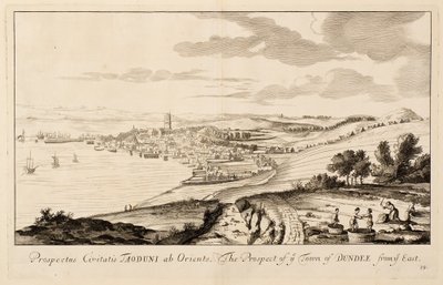 The Prospect of the Town of Dundee from the East by John Slezer