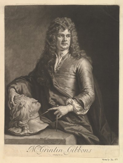 Portrait of Grinling Gibbons by John Smith 2