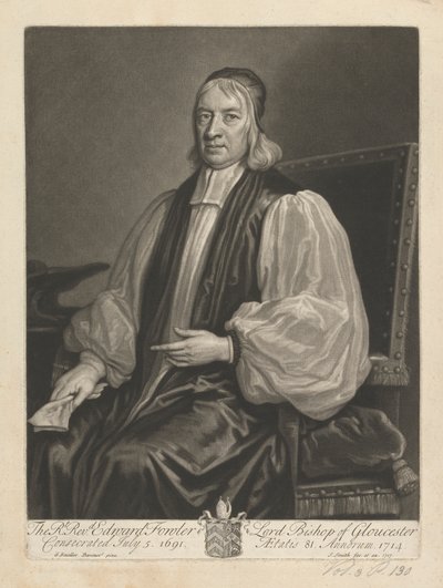 Reverend Edward Fowler, Lord Bishop of Gloucester by John Smith