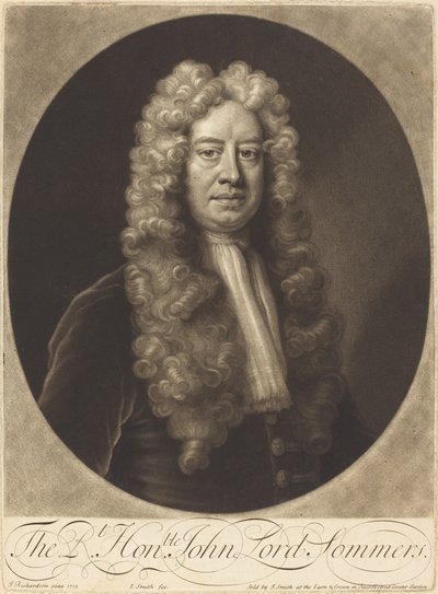 John Lord Sommers by John Smith after Jonathan Richardson, Sr.