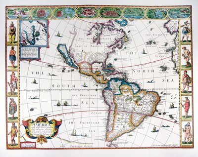 Map of the Western Hemisphere in 1626 by John Speed