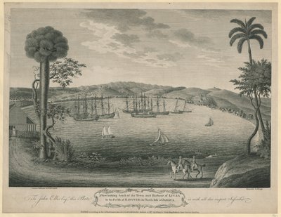A View Looking South of the Town and Harbour of Lucea in the Parish of Hanover the North Side of Jamaica by John Spilsbury