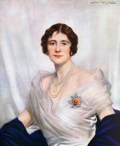 Coronation Portrait of Queen Elizabeth, the Queen Mother in 1937 by John St. Helier Lander