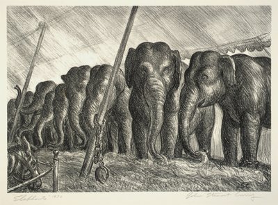 Circus Elephants by John Steuart Curry