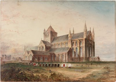 Tynemouth Priory, Exterior, Conjectural Restoration by John Storey