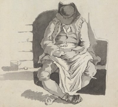 Study of a Man Asleep on a Bench by John Taylor