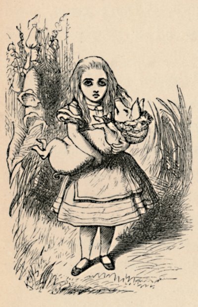 Alice Holding a Pig in Her Arms, 1889 by John Tenniel