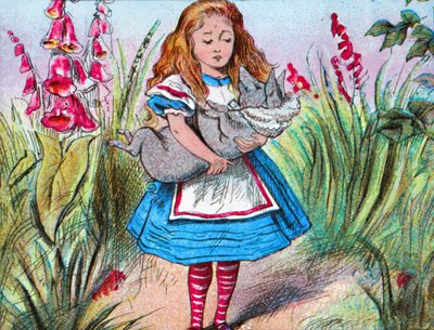 Alice Holding a Pig in Her Arms by John Tenniel