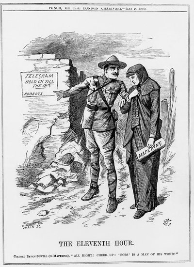 Boer War: Baden Powell encouraging Mafeking to hold out by John Tenniel