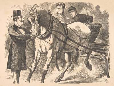 Easing the Curb Punch, July 24, 1869 by John Tenniel