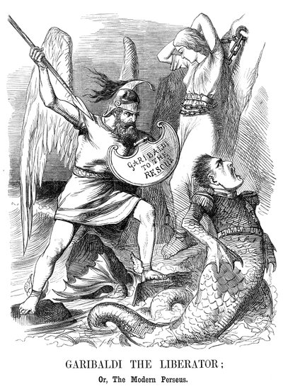 Giuseppe Garibaldi, Conquering Sicily and Naples for the New Kingdom of Italy by John Tenniel