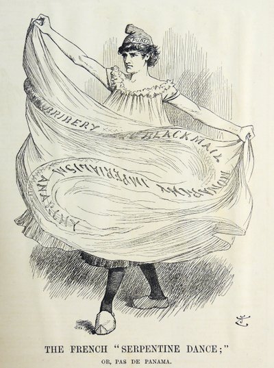 John Tenniel cartoon on the French machinations over the building of the Panama Canal by John Tenniel
