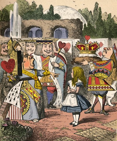 Off with her head! Alice and the Red Queen, 1889 by John Tenniel