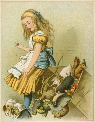 She tipped over the fairy-box from Alice