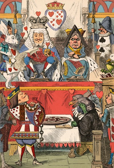 The King and Queen of Hearts in Court by John Tenniel