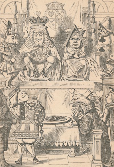 The King and Queen of Hearts in Court, 1889 by John Tenniel