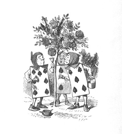 The Playing Cards Painting the Rose Bushes by John Tenniel