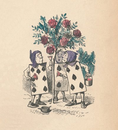 The Playing Cards Painting the Rose Bushes by John Tenniel