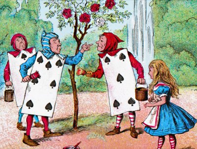 The Playing Cards Painting the Rose Bushes by John Tenniel
