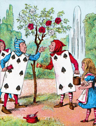 The Playing Cards Painting the Rose Bushes by John Tenniel