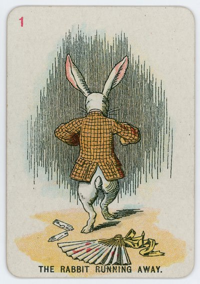 The Rabbit running away by John Tenniel