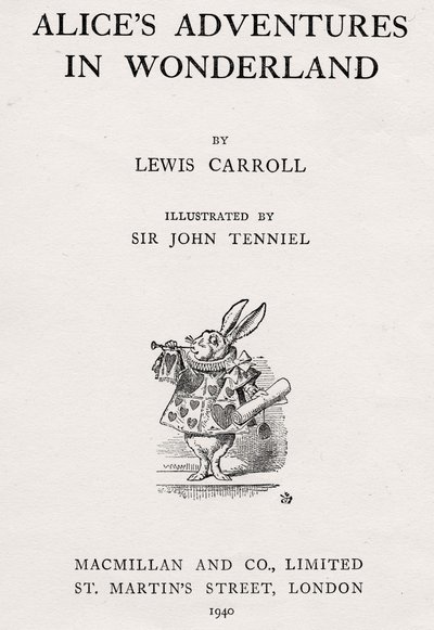 The White Rabbit on the titlepage of 